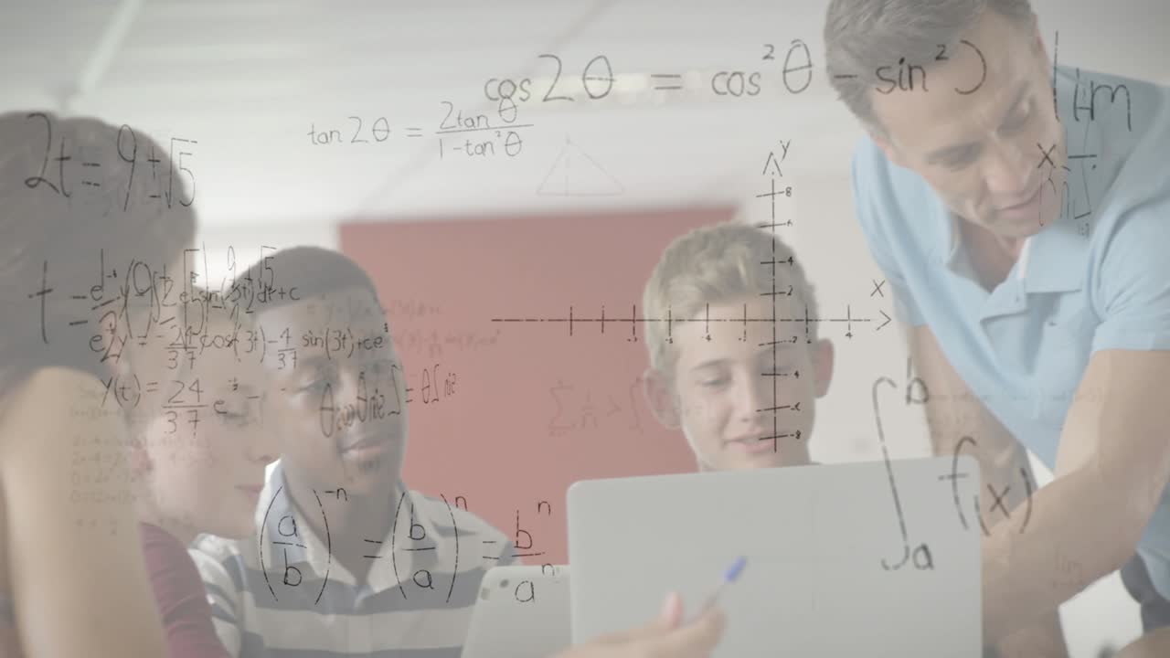 animación de ecuaciones matemáticas sobre escolares usando computadoras portátiles
