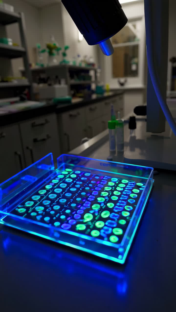 Fluorescence Microscopy of Samples in a Laboratory