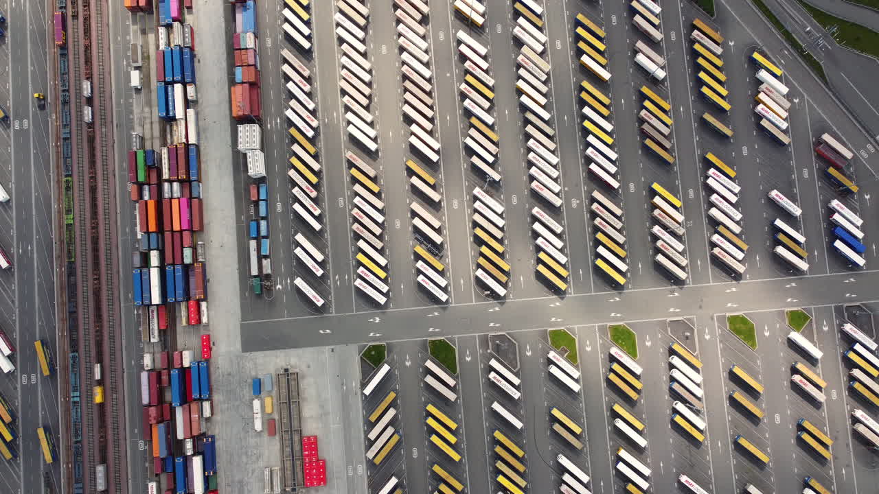 Aerial View of a Busy Transportation Hub