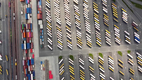 aerial view of a busy transportation hub