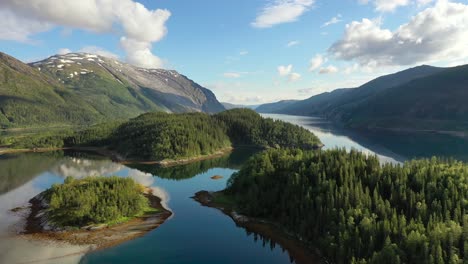 aerial footage beautiful nature norway