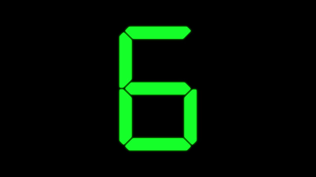 Digital numbers clock countdown timer animation motion graphics