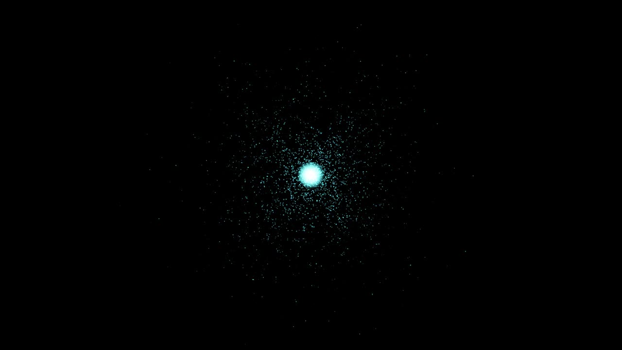 원 깊은 빛 전기 빛은 어두운 배경 애니메이션에 에너지를 반인다