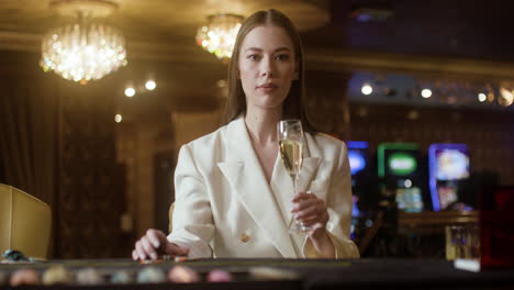 woman in the casino.