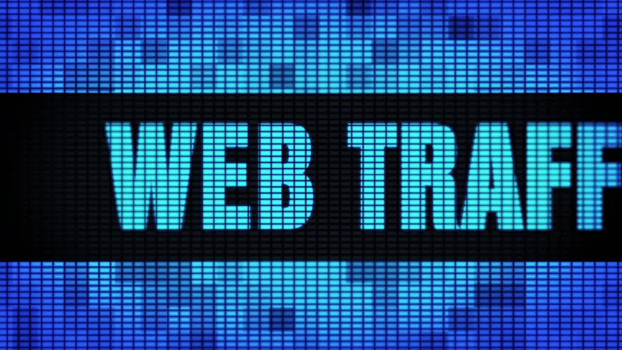 Web Traffic Displayed on a Digital Screen
