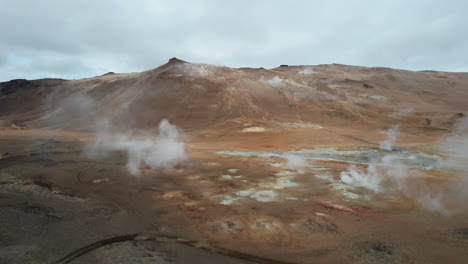 magical aerials of hverir hverarönd: the fumaroles in all their glory