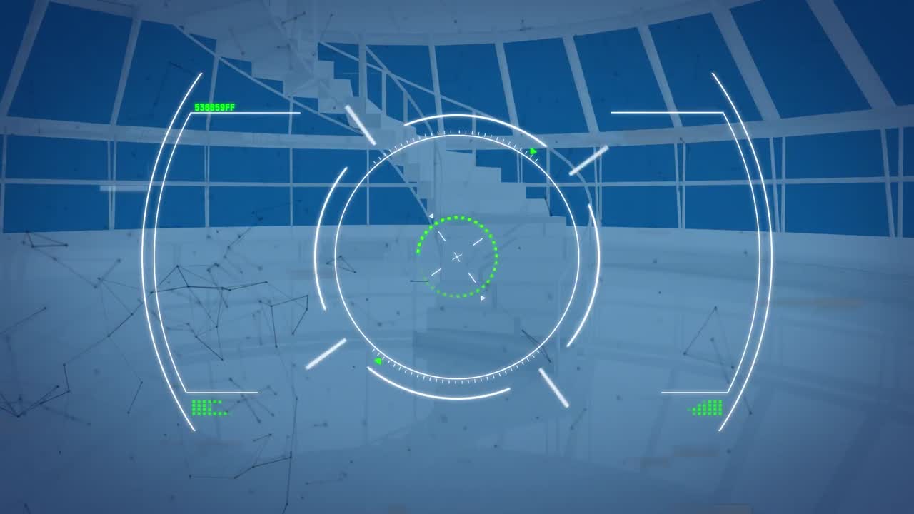 animación de la orientación sobre la oficina en segundo plano