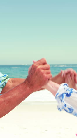 senior couple dancing