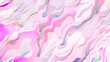 animación de formas de pastel onduladas abstractas con colores rosa, blanco y púrpura