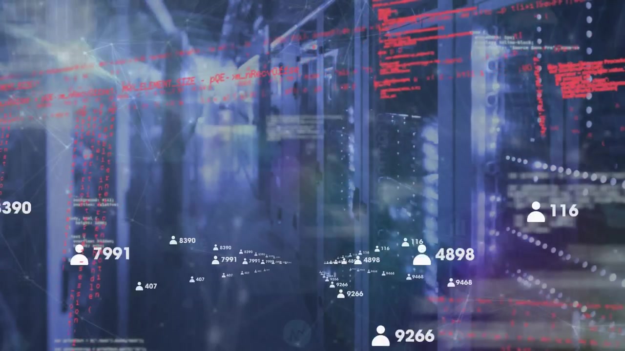 Digital Data Network and Server Room Visualization