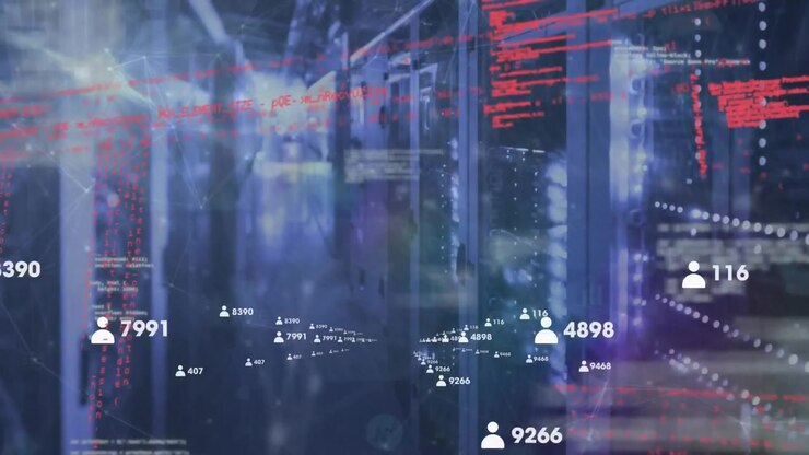 Digital Data Network and Server Room Visualization