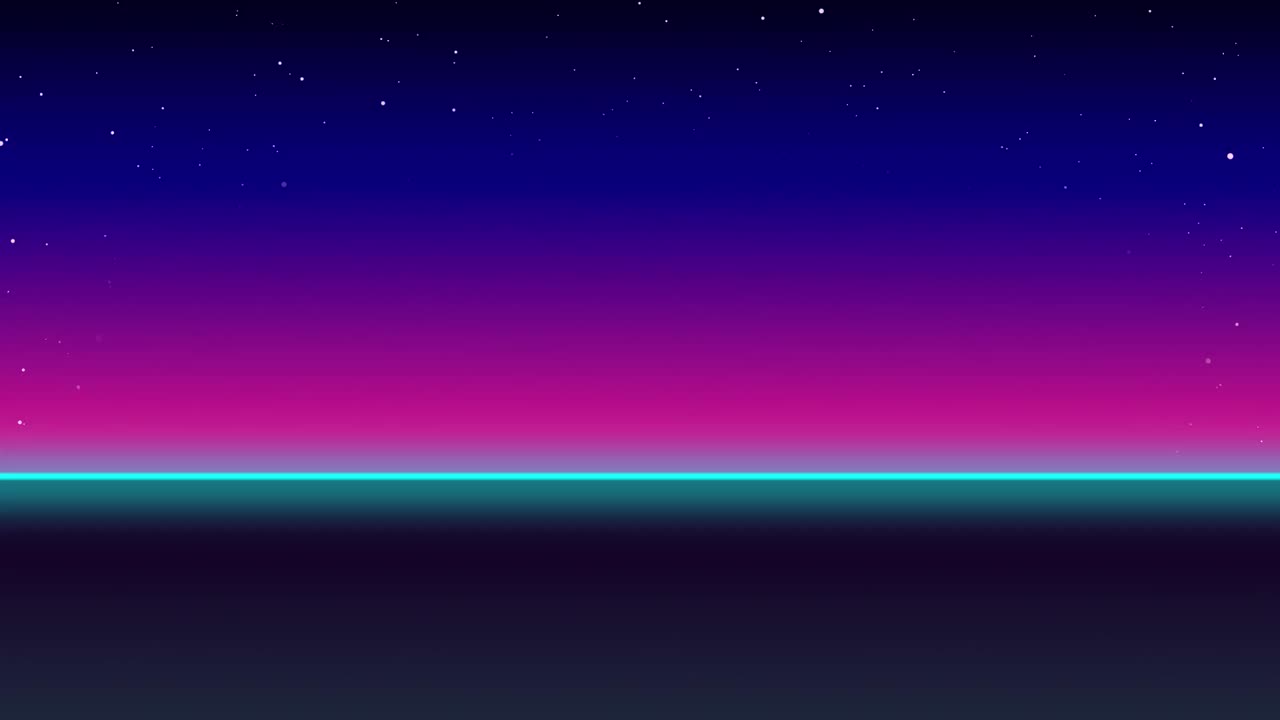 Animation of road with blue and pink sky at night