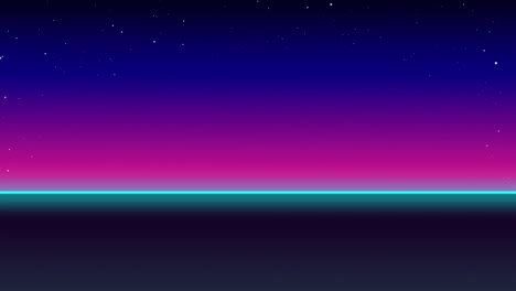 animation of road with blue and pink sky at night