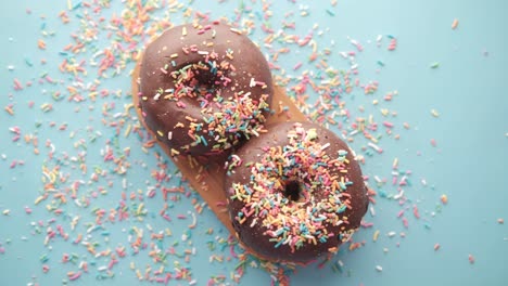 chocolate sprinkled donuts