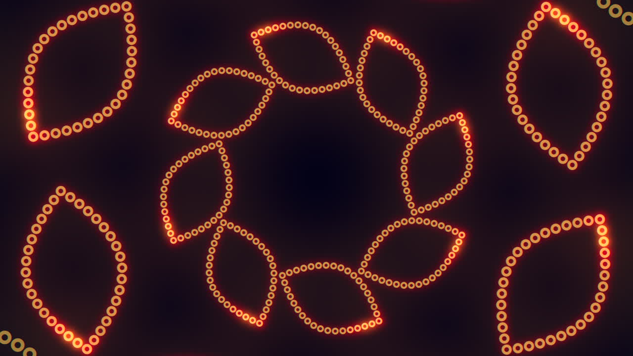 mandala de hojas doradas patrón circular intrincado en fondo negro