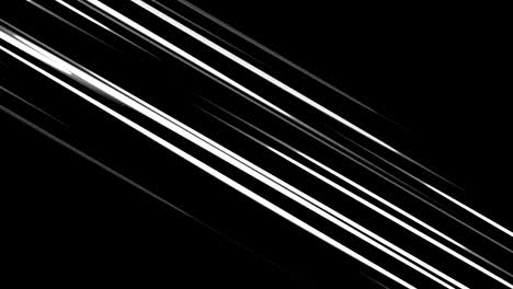 diagonal speed lines moving on black and white background. comic anime action speedline. motion 4k footage.