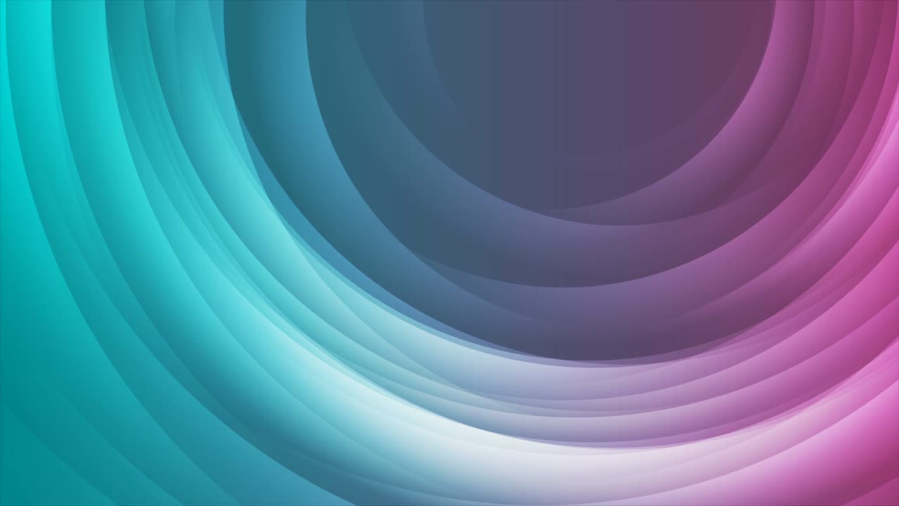 Glowing violet and blue smooth circles abstract tech motion background