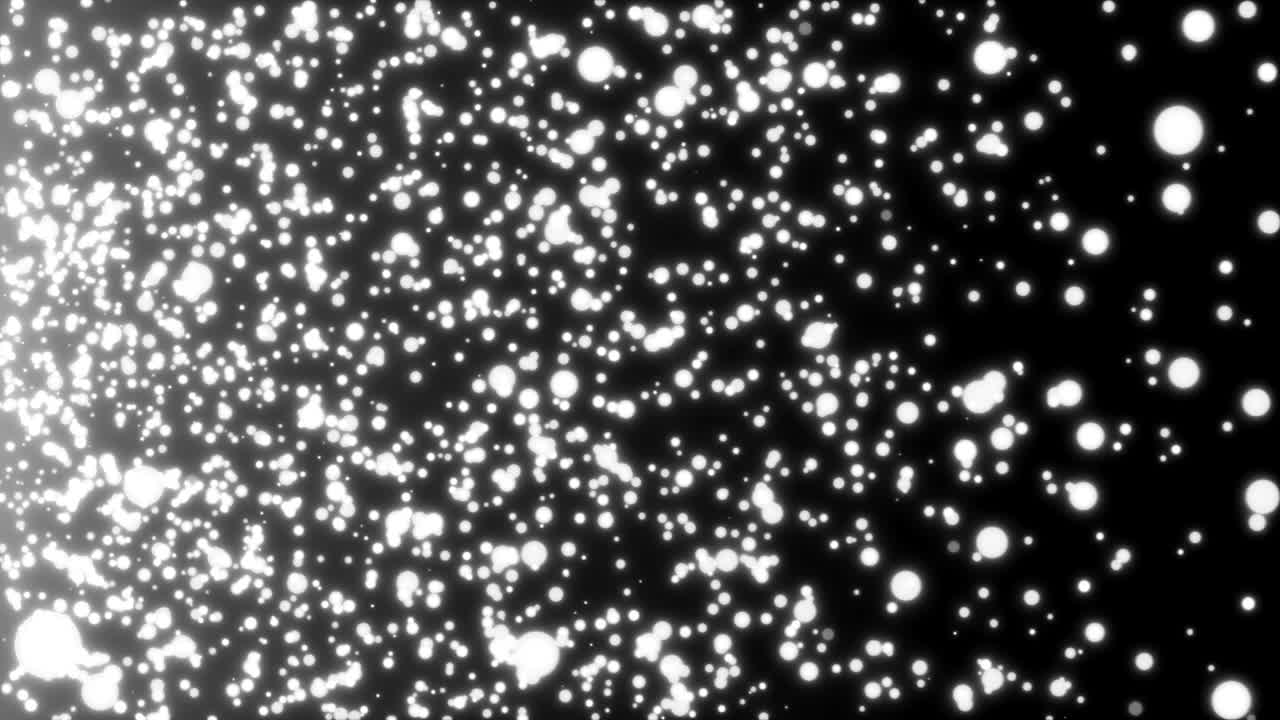 muchas pequeñas partículas blancas abstractas en el espacio, fondo abstracto generado por computadora
