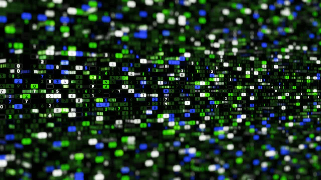 visualización de código binario abstracto