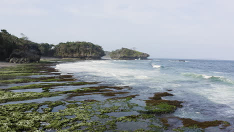 aerial view of beautiful indonesian beach