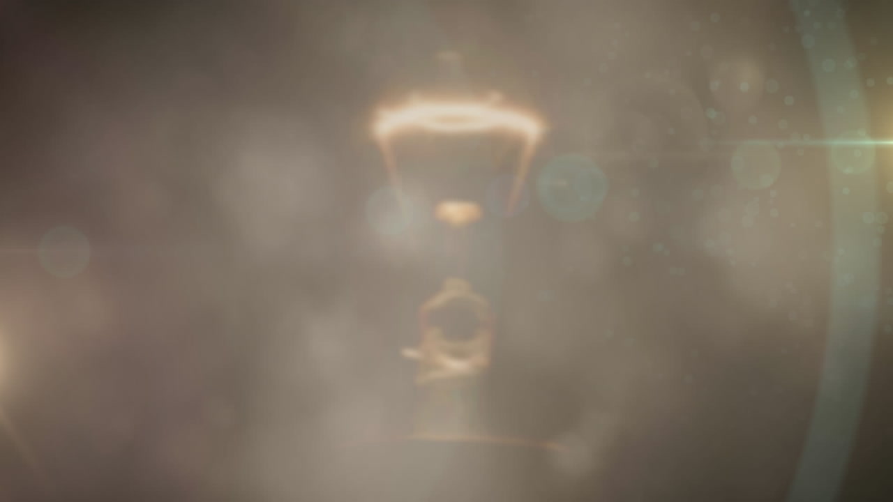 animación de luz brillante con nubes de humo