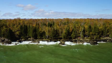 Aerial,-Waves-Crash-on-Rocky-Coast