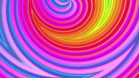 las rayas multicolores del arco iris se mueven cíclicamente. 38