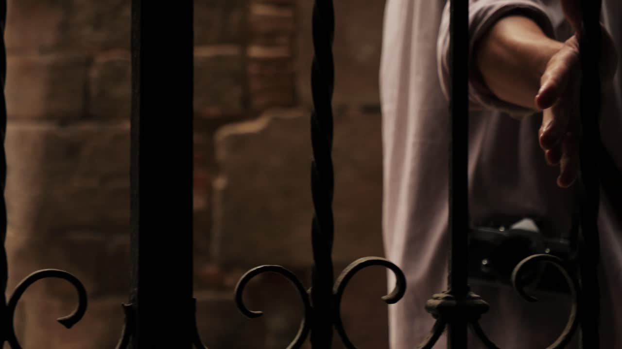 Happy tourist man in Barcelona, Spain. Vacation exploring interesting places to travel, student vacation, young man portrait walking in gothic square, old european city