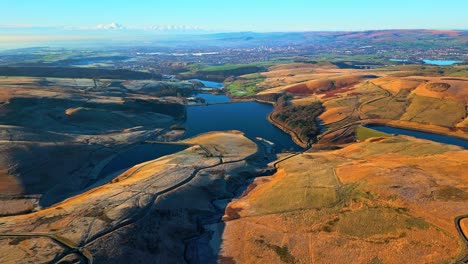 Imágenes-Aéreas-De-Invierno-De-Los-Páramos-Peninos,-Inglaterra