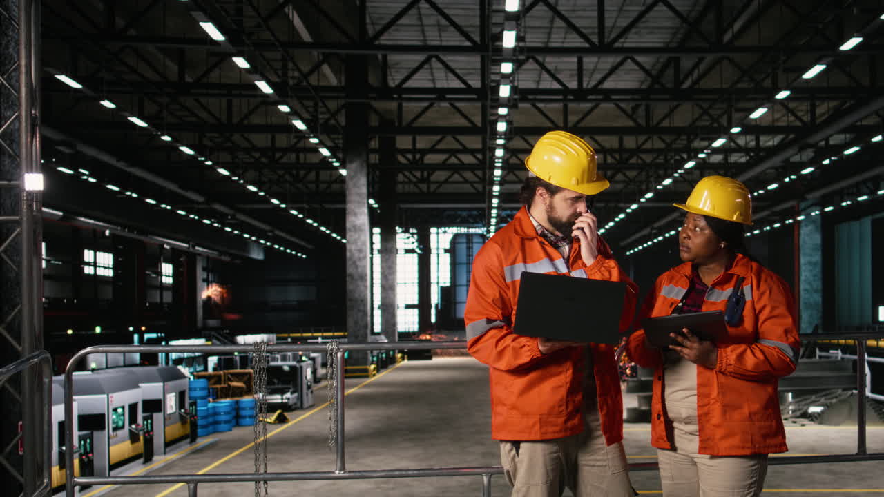 Ingegneri eterogenei che supervisionano la lavorazione dei metalli e le operazioni di saldatura