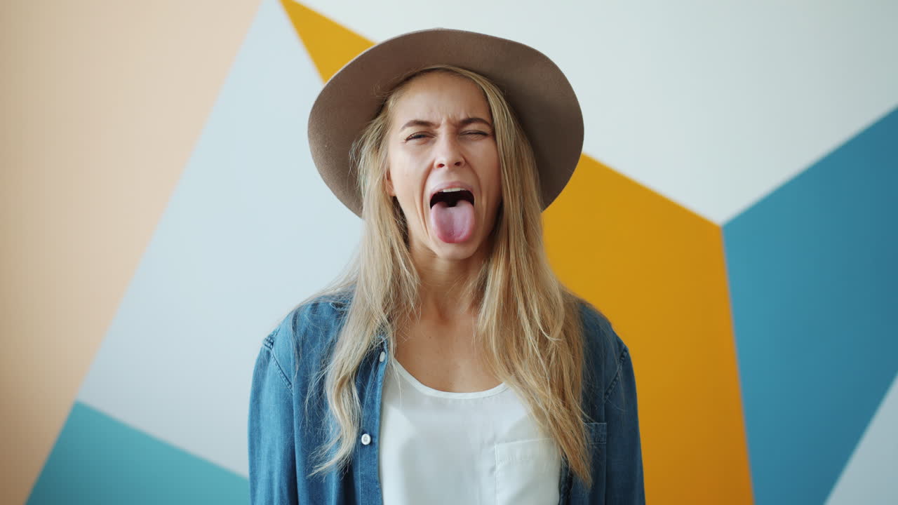 Woman with various expressions