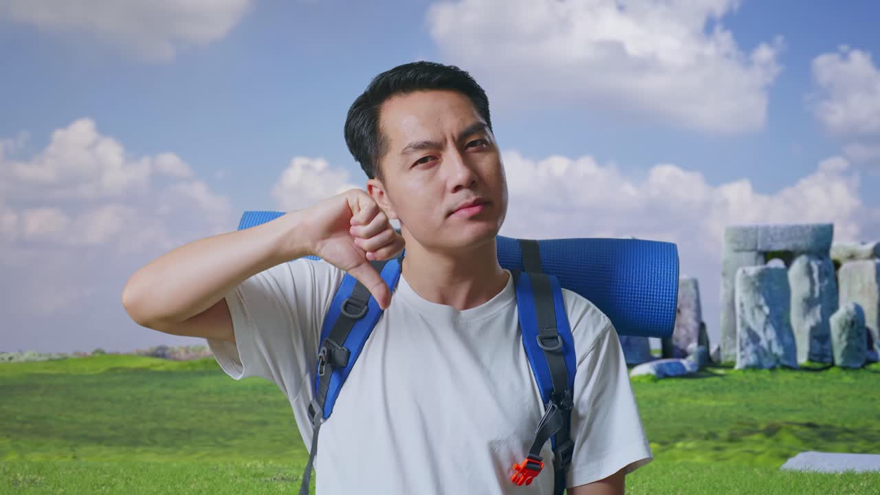 Disappointed Traveler at Stonehenge