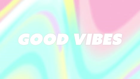 Digital-animation-of-rotating-good-vibes-text-against-colorful-waves-effect-background