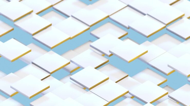 White Tiles, Squares or Building Blocks in Subtle Natural Motion Seamless Loop