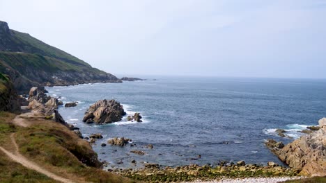 ocean coast with cliffs, sea shore, ocean hitting coast, sea shore landscape, ocean scenic landscape