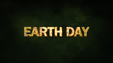 earth day with dark green fog in galaxy