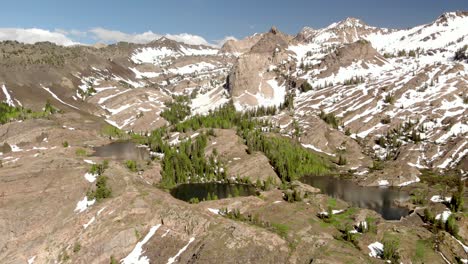 Expansive-aerial-view-of-Lake-Blanche-in-Utah's-Big-Cottonwood-Canyon