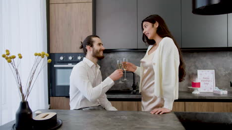 young couple celebrating valentine's day