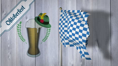 digitally generated of oktoberfest flag waving