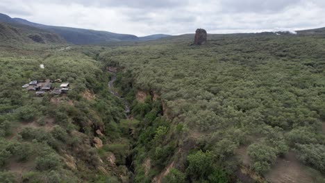 hell's gate gorge and vegetation in tanzania