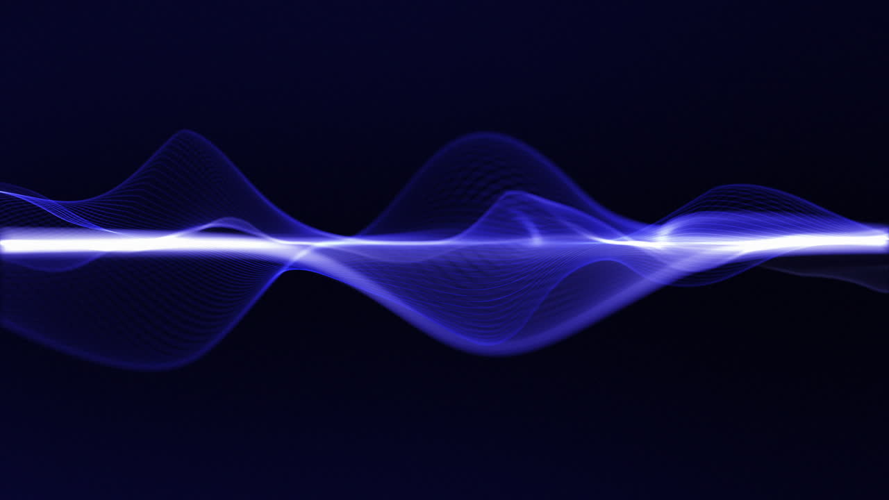 Abstract Blue Water Waves – Relaxing Glowing Motion Background