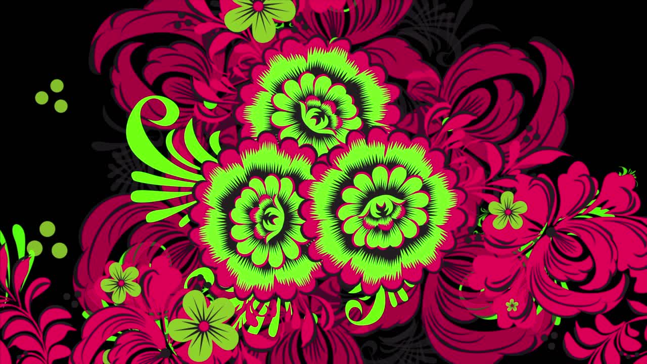 patrón floral vibrante