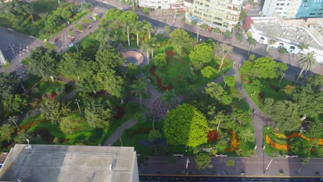 public park in lima peru called "parque kennedy" located in miraflores district