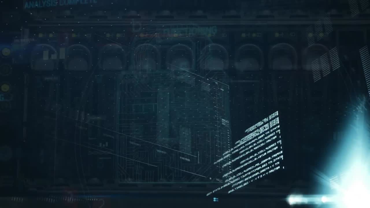 Animation of financial data processing over computer servers