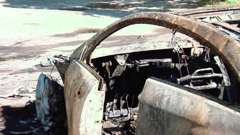 el coche despues del incendio