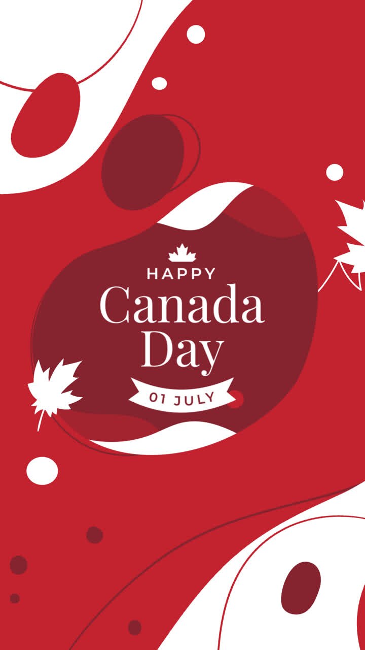 Motion design d'illustration de la Fête du Canada