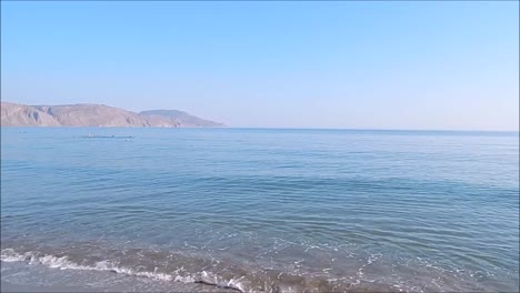 Tavel in Greece on the island of Crete mountains and the sea