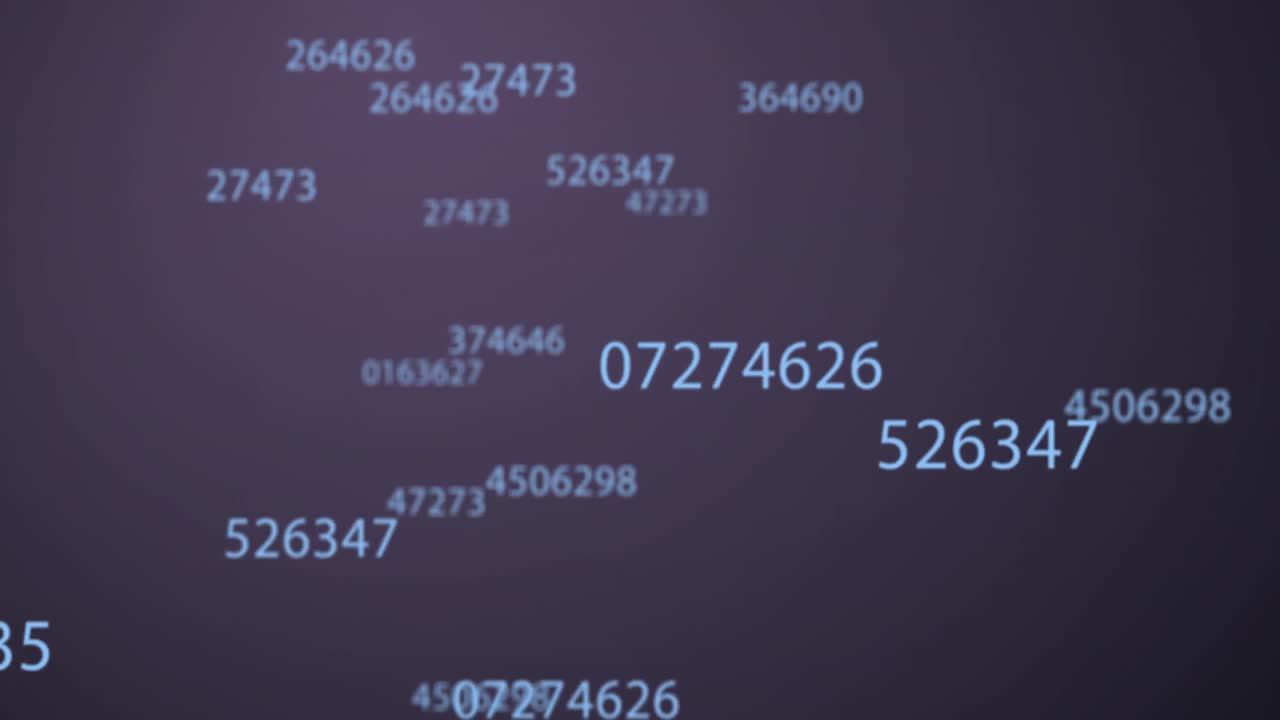 animación del procesamiento de datos sobre un fondo gris