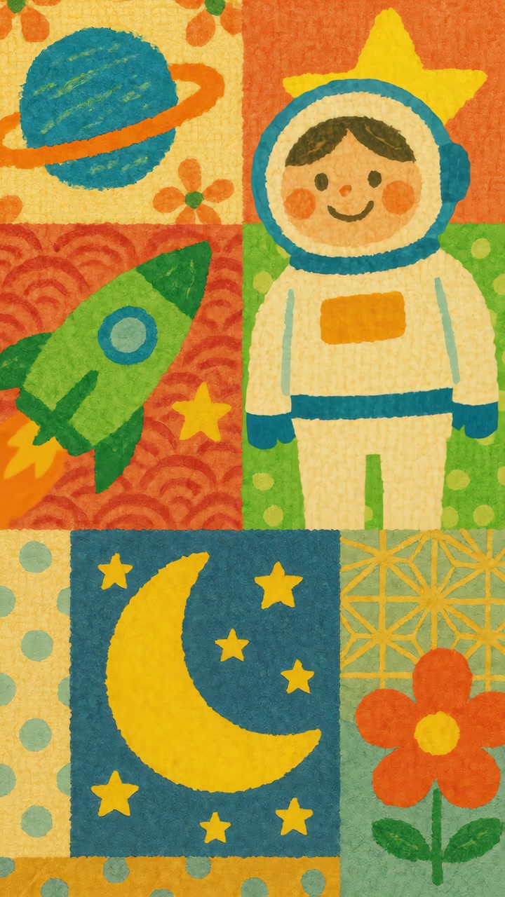 Animated Illustration of a Cute Astronaut in Space