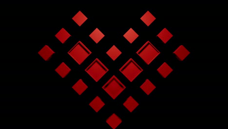 red geometric heart